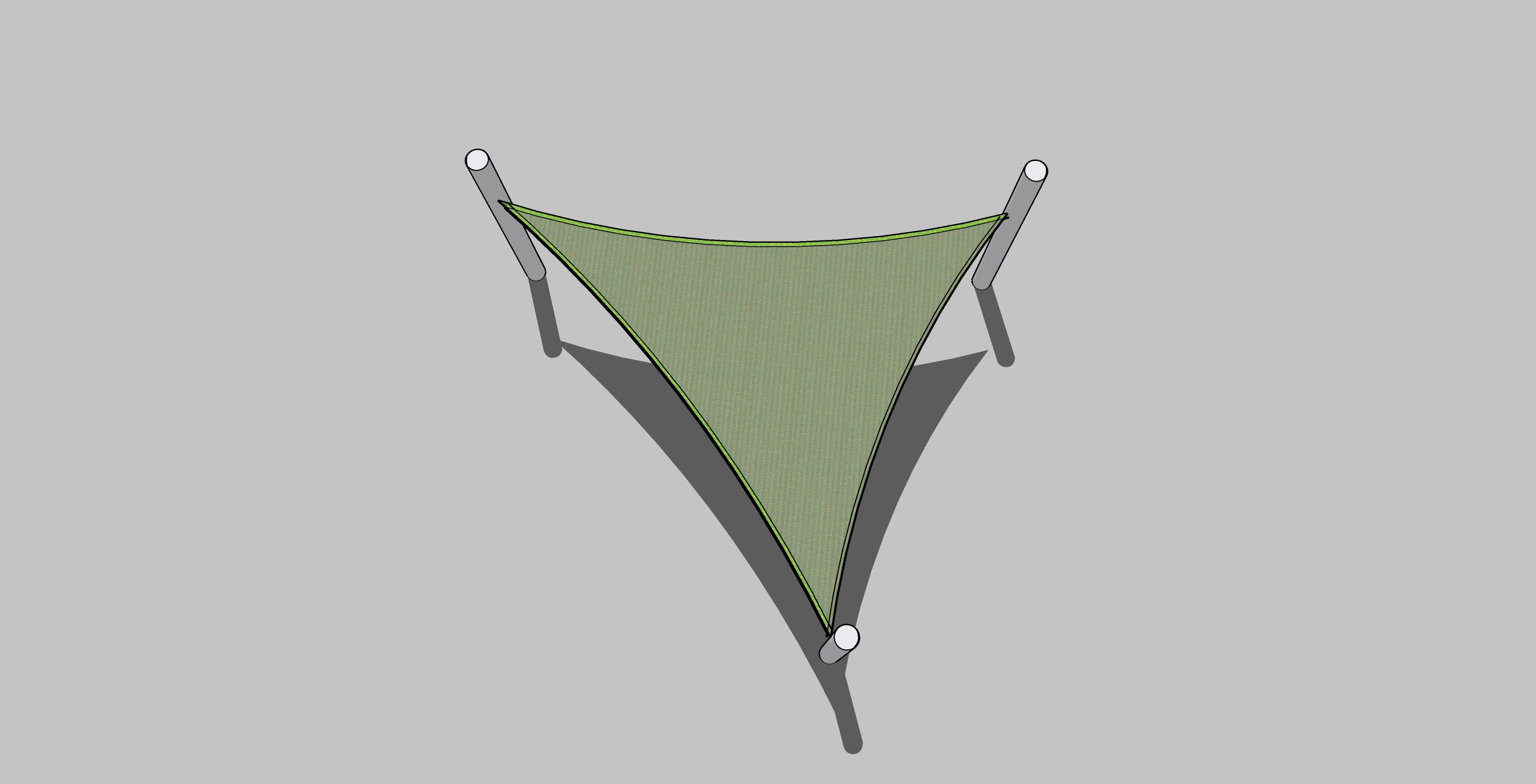 TRIANGLE Shade Sail 4m x 4m x 4m