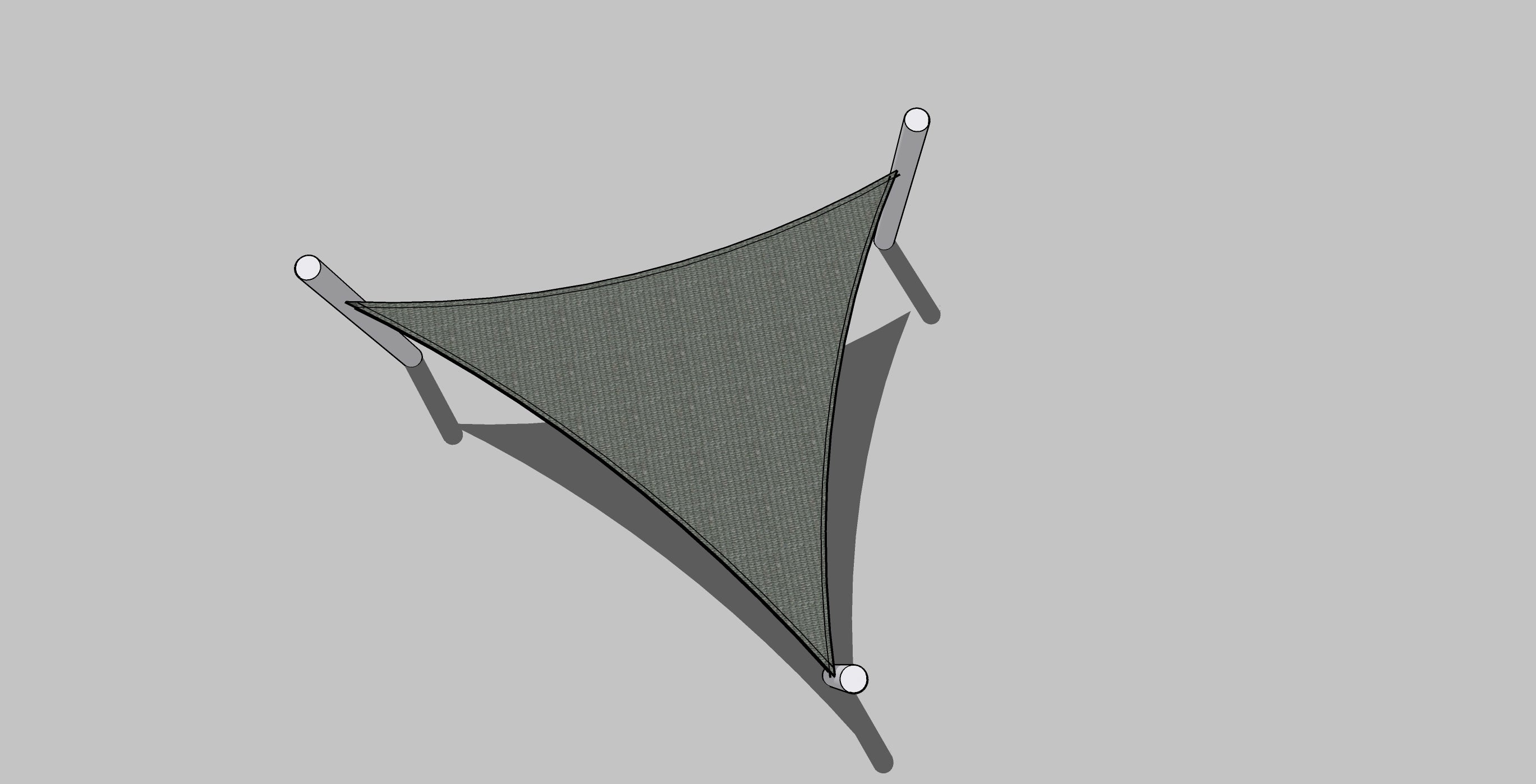 TRIANGLE Shade Sail 4m x 4m x 4m